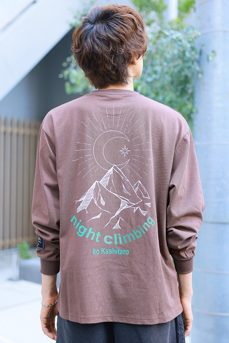【予約商品】伊東歌詞太郎×タラチオ×GEKIROCK CLOTHING コラボ・ロンT - Brown
