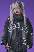 GALFY(ガルフィー) 骨骨カラーデニムジャケット - BLACK×WHITE