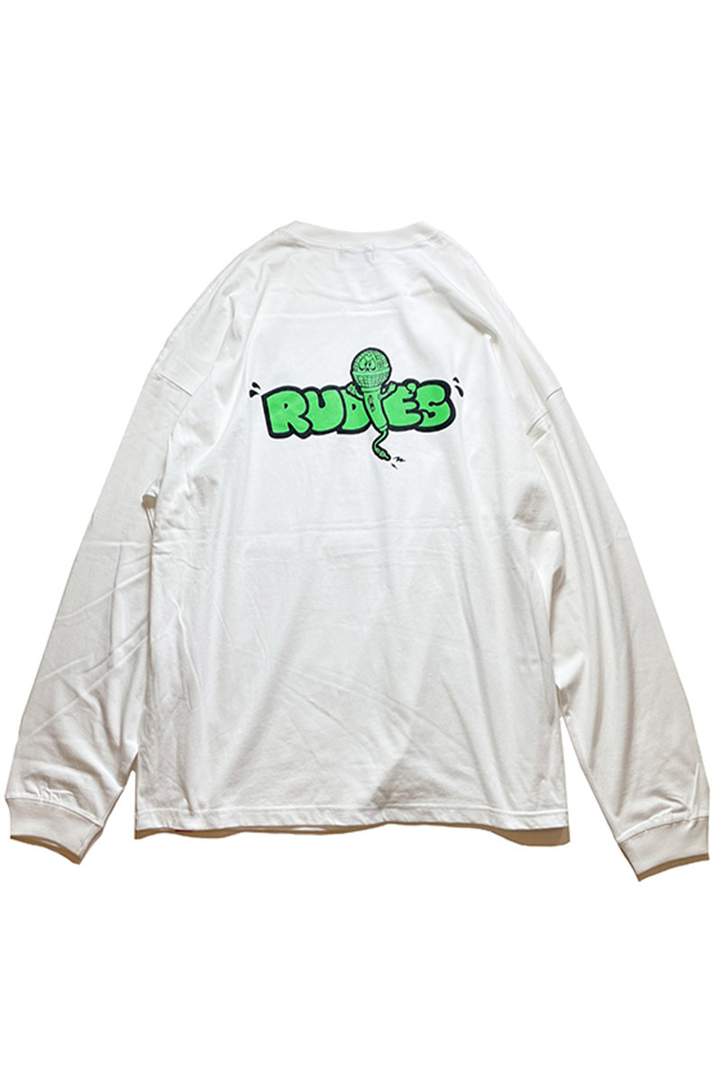 RUDIE'S (ルーディーズ) MIGHTY MIC BIGSILHOUETTE LSTEE WHITE