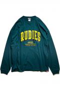 RUDIE'S (ルーディーズ) BLOCK COLLEGE BIGSILHOUETTE LSTEE GREEN