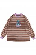 ROLLING CRADLE (ローリングクレイドル) STRAWBERRY BORDER LONGSLEEVE BROWN
