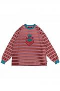 ROLLING CRADLE (ローリングクレイドル) STRAWBERRY BORDER LONGSLEEVE BURGUNDY
