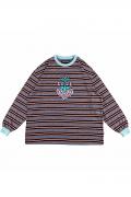 ROLLING CRADLE (ローリングクレイドル) STRAWBERRY BORDER LONGSLEEVE PURPLE