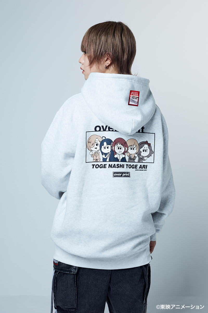 【予約商品】トゲナシトゲアリ×over print×GEKIROCK CLOTHING コラボ・プルオーバー・パーカー - Gray