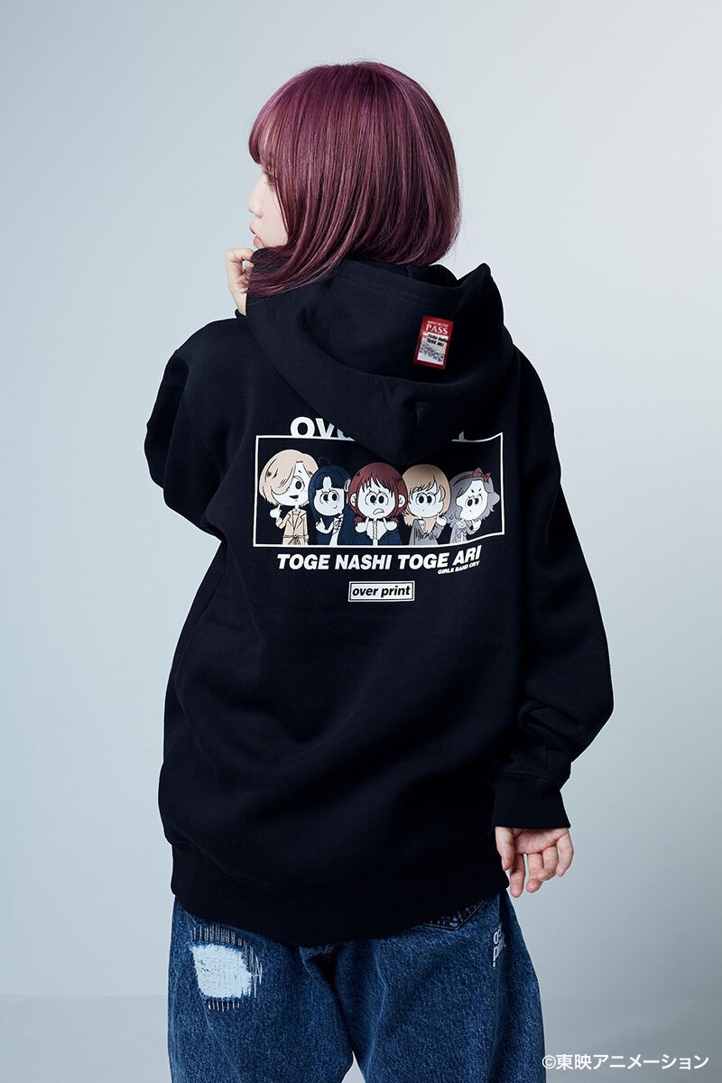 【予約商品】トゲナシトゲアリ×over print×GEKIROCK CLOTHING コラボ・プルオーバー・パーカー - Black