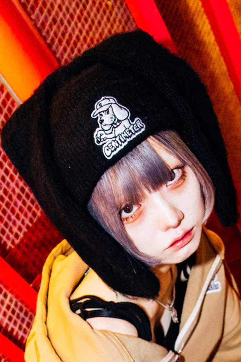 CENTIMETER×GALFY (ガルフィー) dog ear beanie - Black