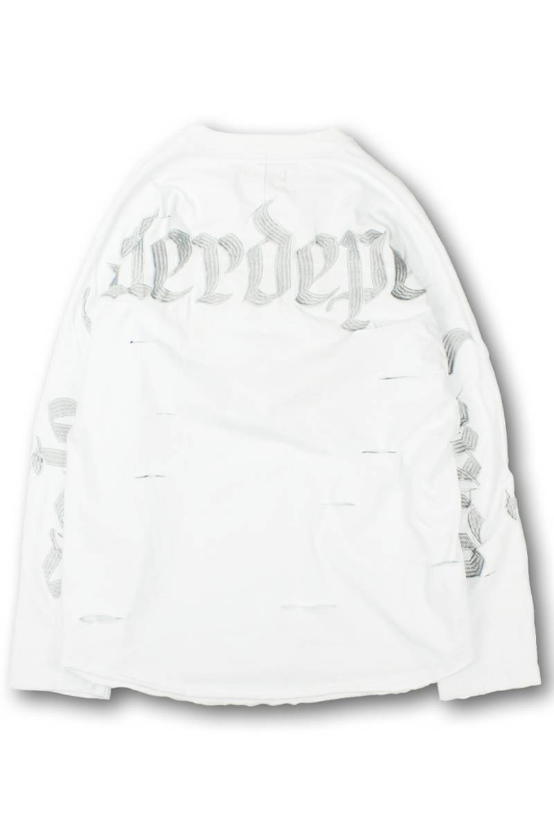GALFY (ガルフィー) 病みに染まりしロンTee WHITE / ロック GALFY (ガルフィー) 病みに染まりしロンTee WHITE / ロック