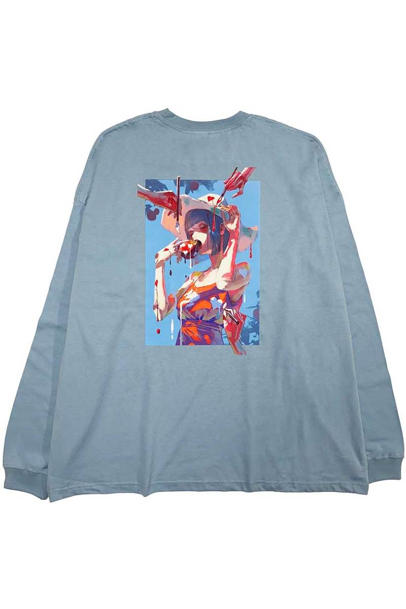 FACT101 (ファクトイチマルイチ) 『キャンバス』 ビッグシルエットロングTシャツ Blue