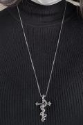 gibous(ギボス) cross snake necklace