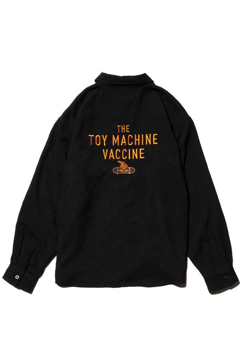 TOY MACHINE (トイマシーン) TOYMACHINE VACCINE CORDUROY BIG SHIRTS-BLACK