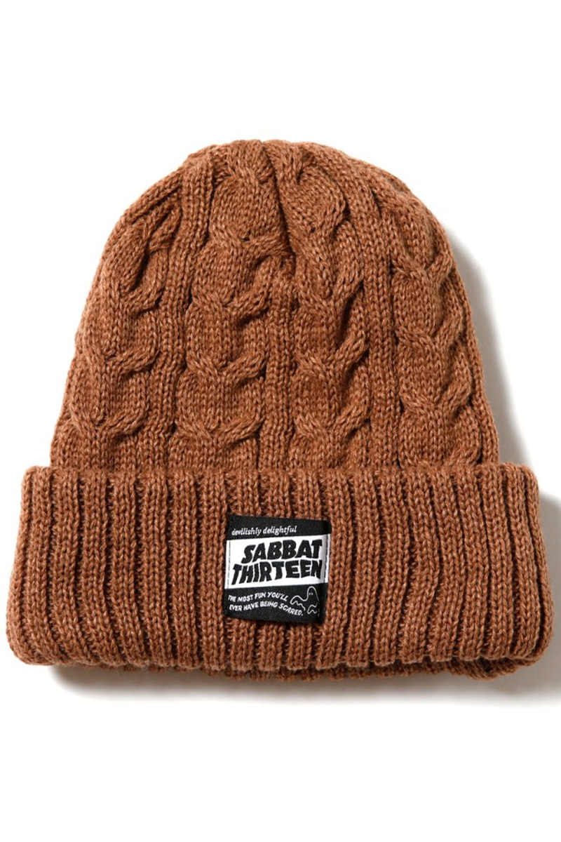 SABBAT13(サバトサーティーン) SPOOK KNIT CAP MOCHA