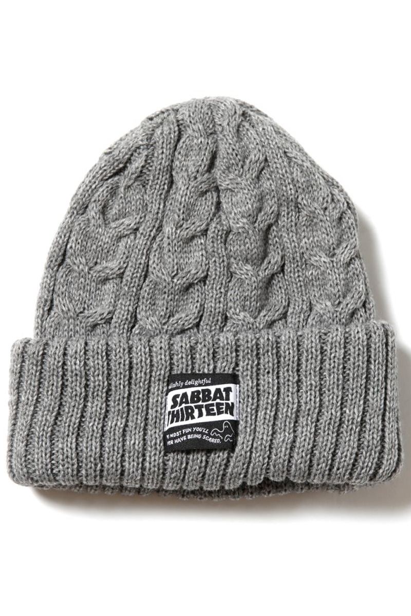 SABBAT13(サバトサーティーン) SPOOK KNIT CAP GRAY
