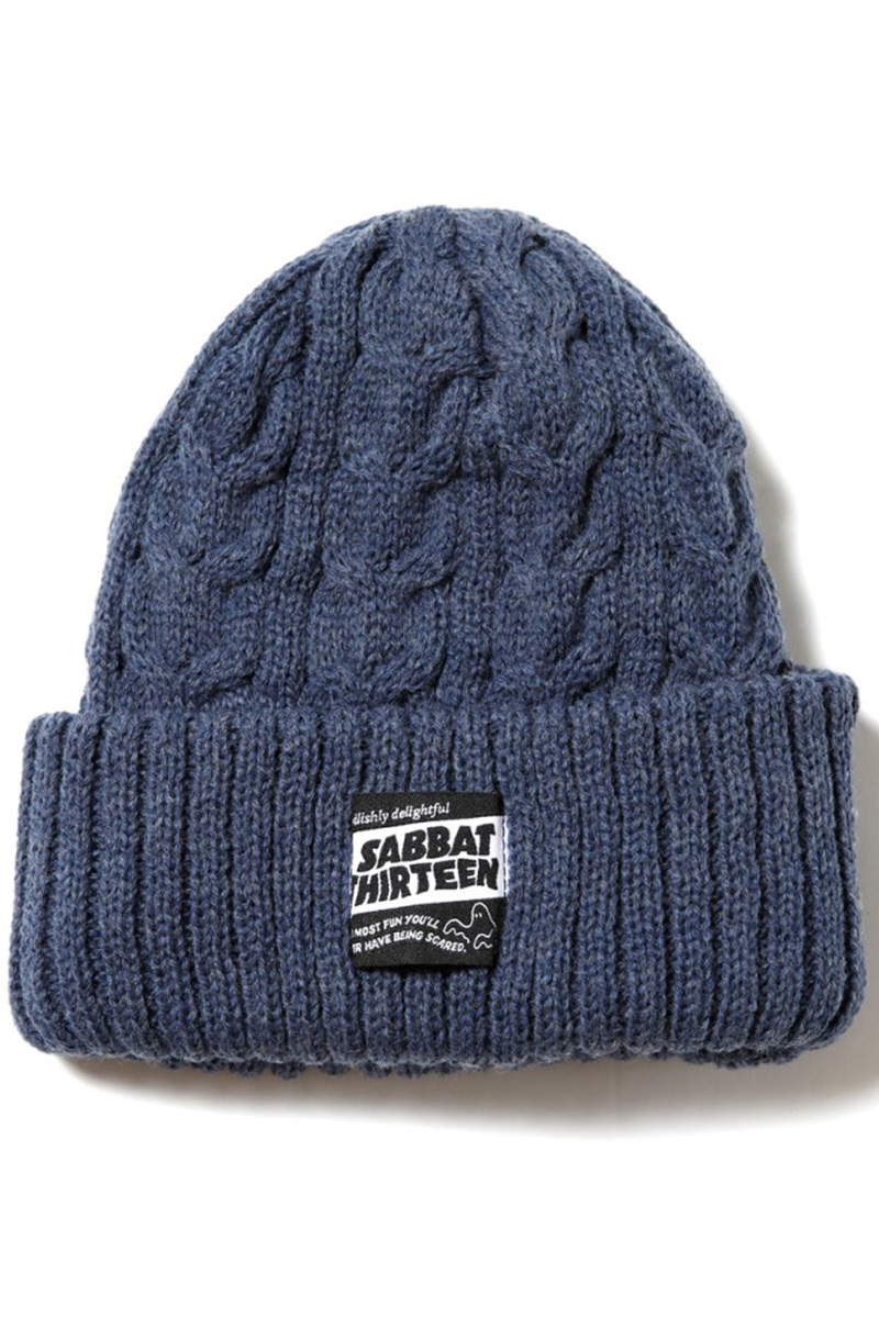 SABBAT13(サバトサーティーン) SPOOK KNIT CAP NAVY