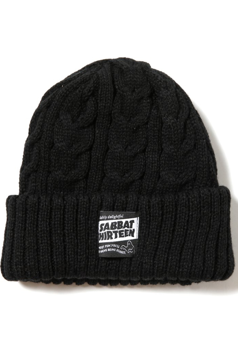 SABBAT13(サバトサーティーン) SPOOK KNIT CAP BLACK