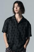【予約商品】glamb (グラム) Oriental Jacquard Shirts / オリエンタルジャガードシャツ Black