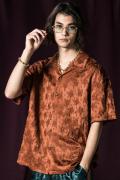 【予約商品】glamb (グラム) Oriental Jacquard Shirts / オリエンタルジャガードシャツ Orange