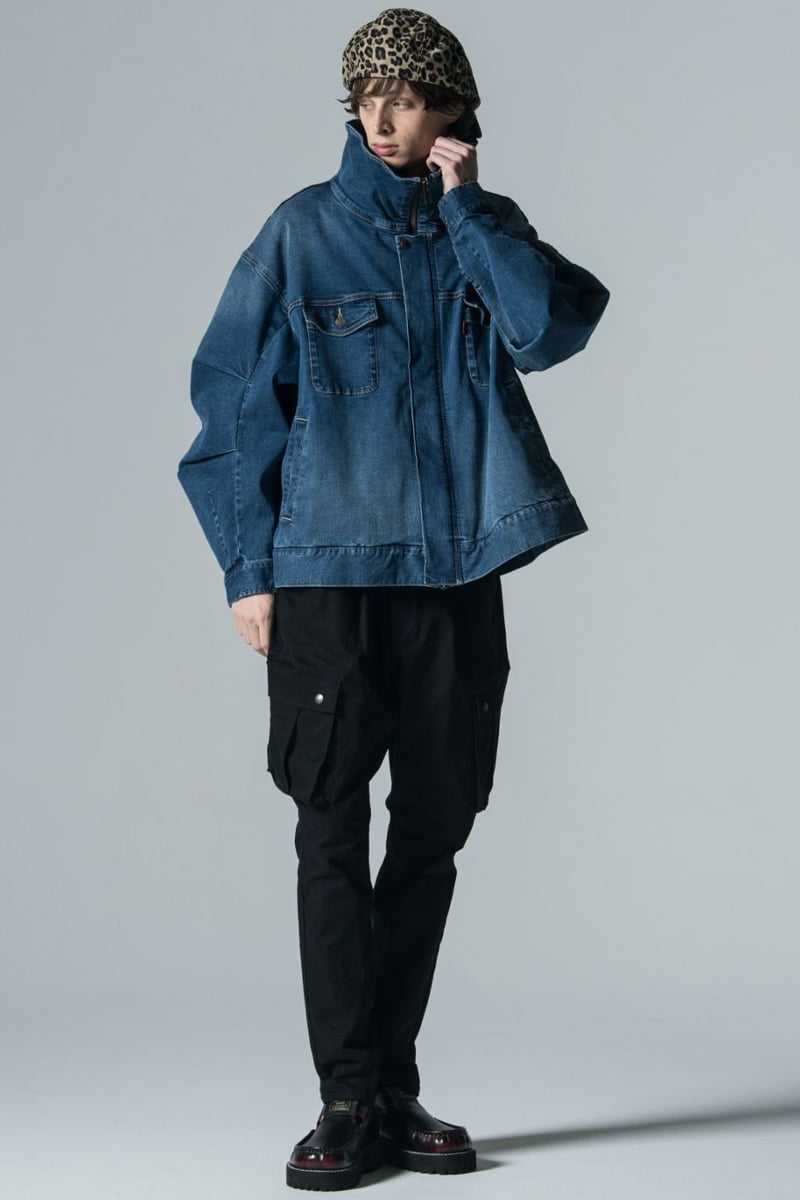 予約商品】glamb (グラム) Hi Neck Denim Jacket / ハイネック 予約商品】glamb (グラム) Hi Neck Denim Jacket / ハイネック