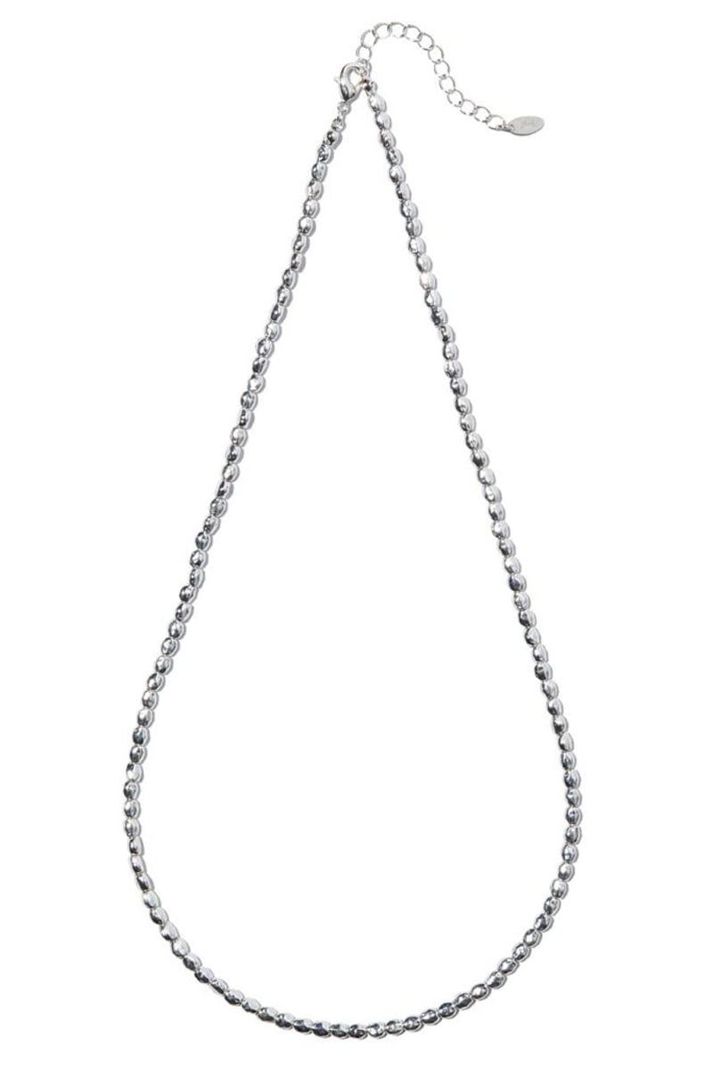 【予約商品】glamb (グラム) Metal Pebble Necklace / メタルぺブルネックレス Silver