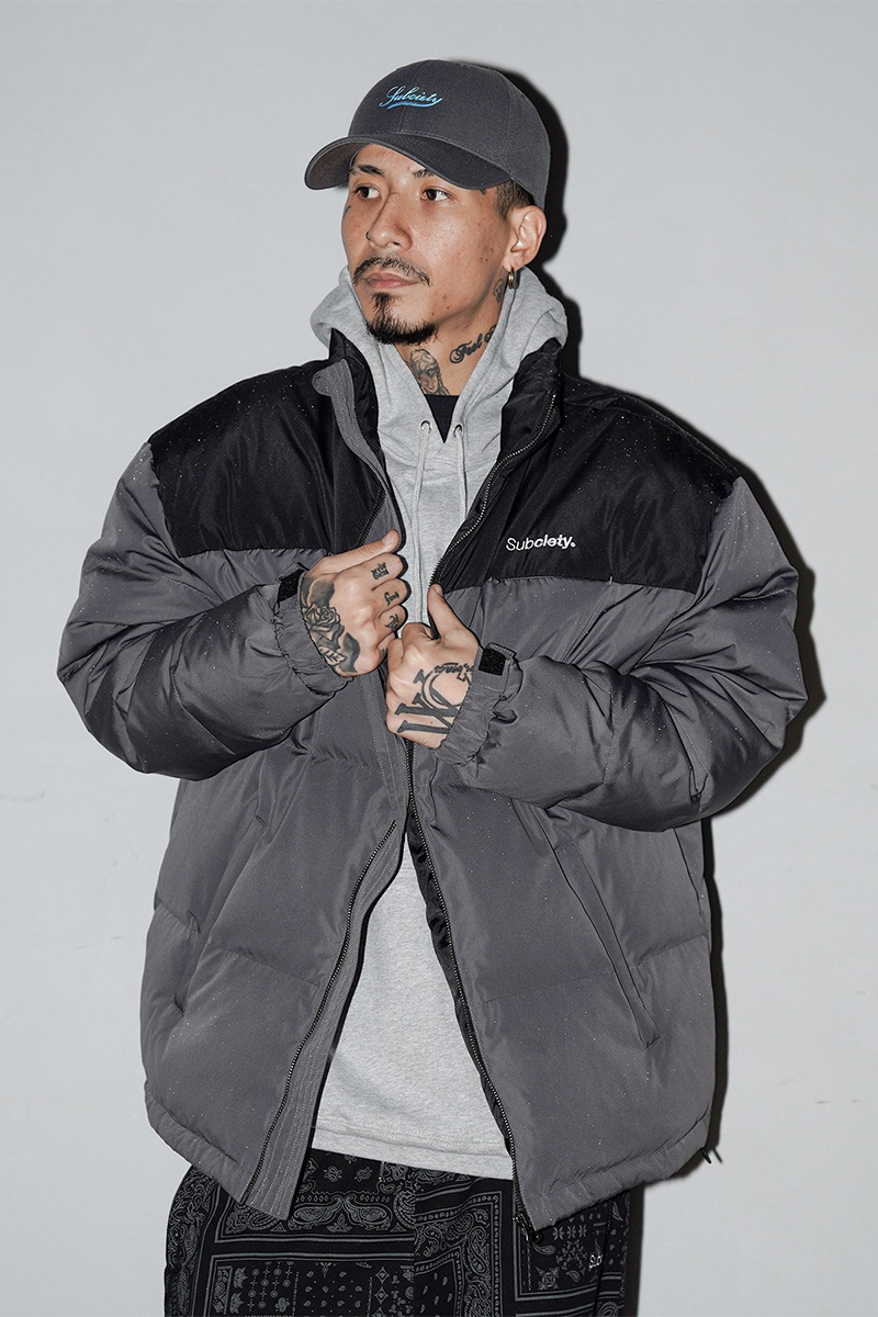 Subciety (サブサエティ) DOWN JKT BLACK / ロックファッション Subciety (サブサエティ) DOWN JKT BLACK / ロックファッション