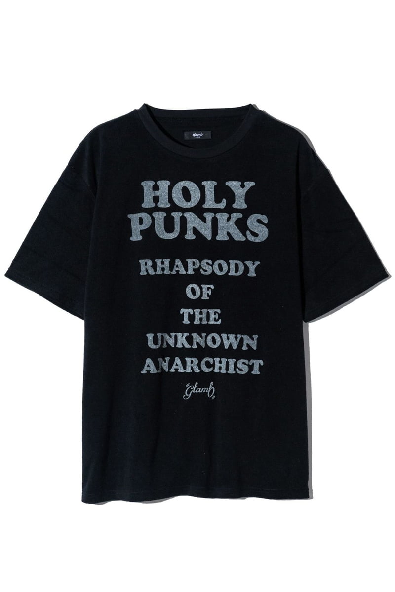 glamb (グラム)　Pile Message T-shirts / パイルメッセージＴシャツ　Black