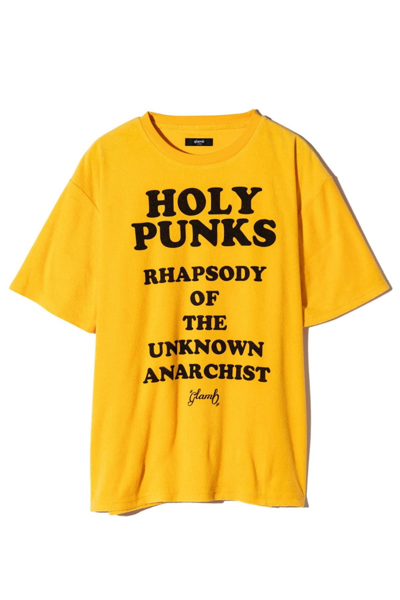 【予約商品】glamb (グラム)　Pile Message T-shirts / パイルメッセージＴシャツ　Yellow