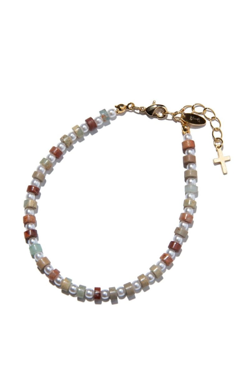 【予約商品】glamb (グラム)　Stone Pearl Bracelet / ストーンパールブレスレット