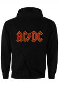 AC/DC LADIES ZIPPED HOODIE: LOGO (BACK PRINT)