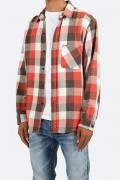 mnml(ミニマル) VINTAGE FLANNEL SHIRT Black/Red/White