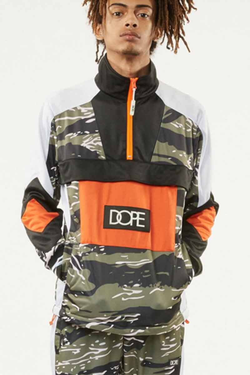 DOPE Sprinter Pullover Black/Camo/Orange