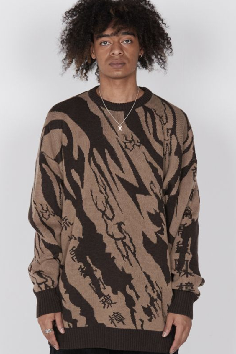 VIRGOwearworks (ヴァルゴウェアワークス) LIGHTNING KANJI KNIT BEG×BRW