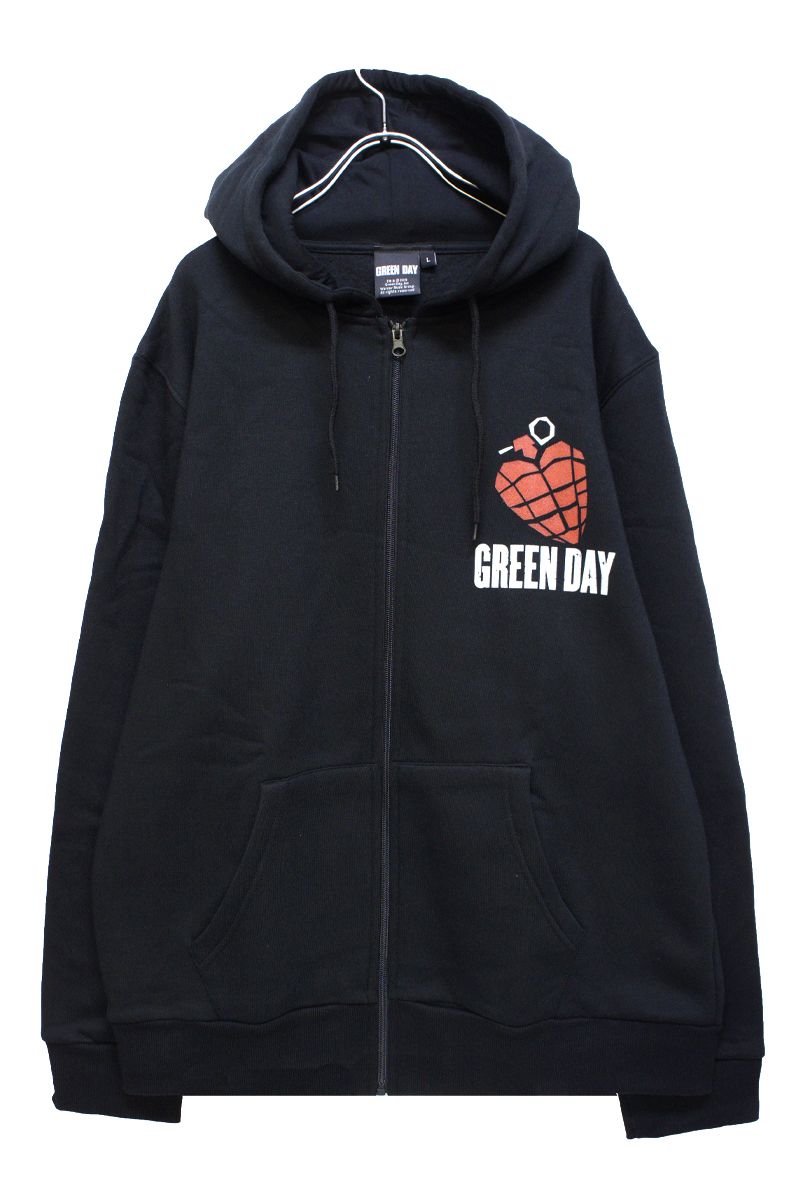 GREEN DAY Unisex Zipped Hoodie: American Idiot / ロック