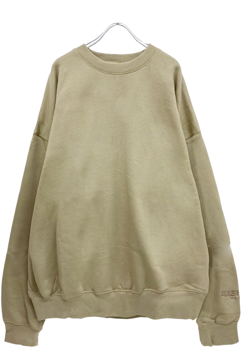 FOG ESSENTIALS  Solid Crew Sweat Shirts  TAN