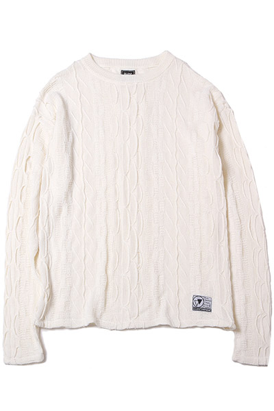 SILLENT FROM ME MIMICRY -Knit Sweater- WHITE