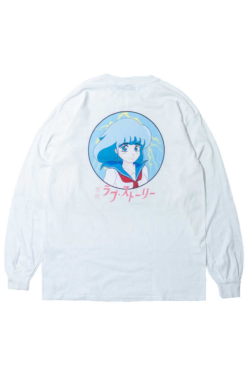 洋服倶楽部シェイプス 電愛ラブストーリー L/S Tee(WHITE)