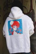 洋服倶楽部シェイプス 快楽東京 Big silhouette hoodie(WHITE)