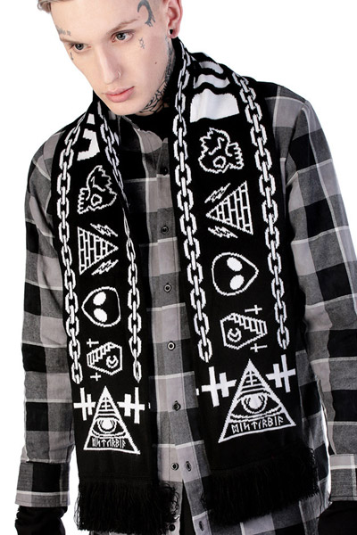DISTURBIA CLOTHING Chain scarf
