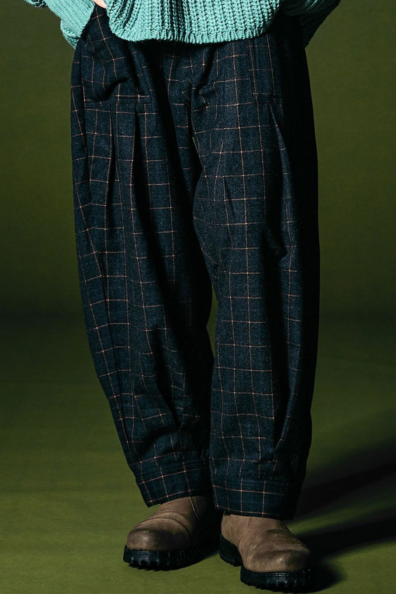 glamb (グラム) Windowpane Balloon Pants / ウインドウペンバルーンパンツ CHARCOAL