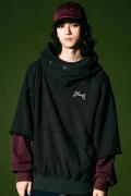 glamb (グラム) Multi Layered Hoodie / マルチレイヤードフーディ CHARCOAL