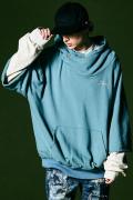 glamb (グラム) Multi Layered Hoodie / マルチレイヤードフーディ BLUE