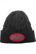 AC/DC UNISEX BEANIE HAT: OVAL LOGO (CABLE-KNIT)