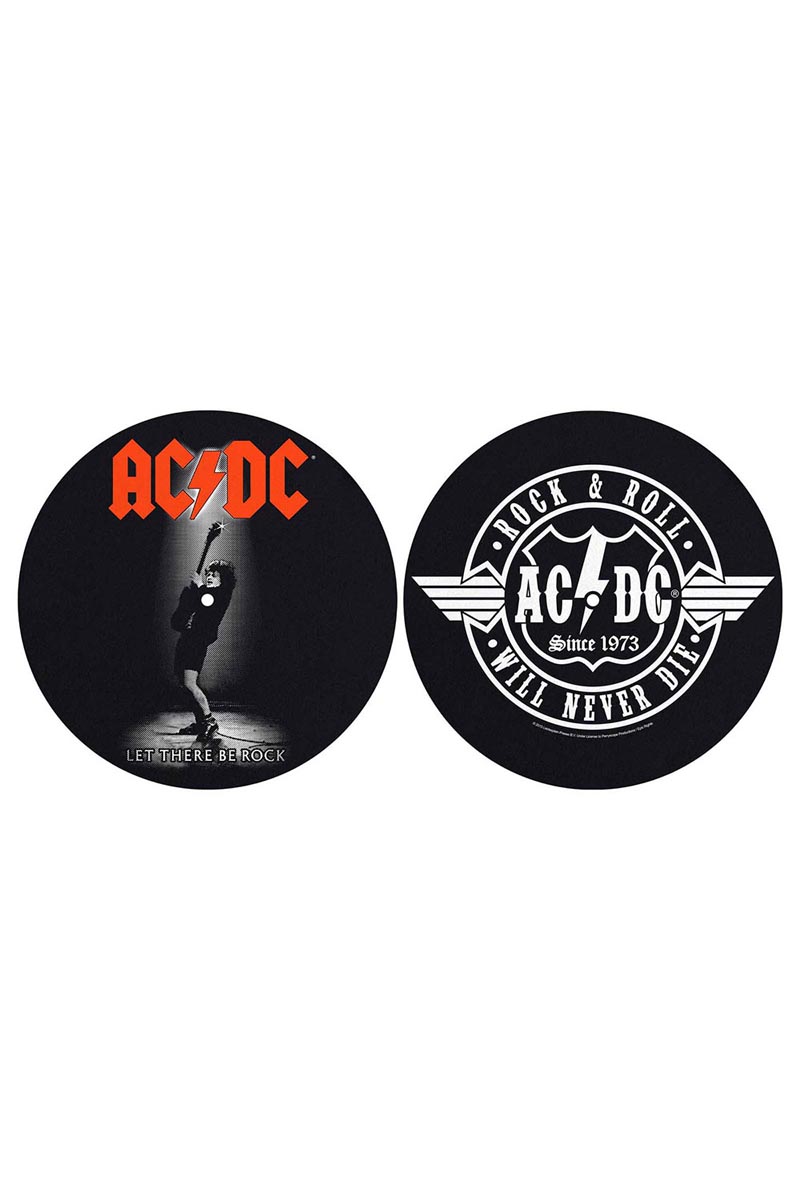 AC/DC TURNTABLE SLIPMAT SET: LET THERE BE ROCK/ROCK & ROLL (RETAIL PACK)
