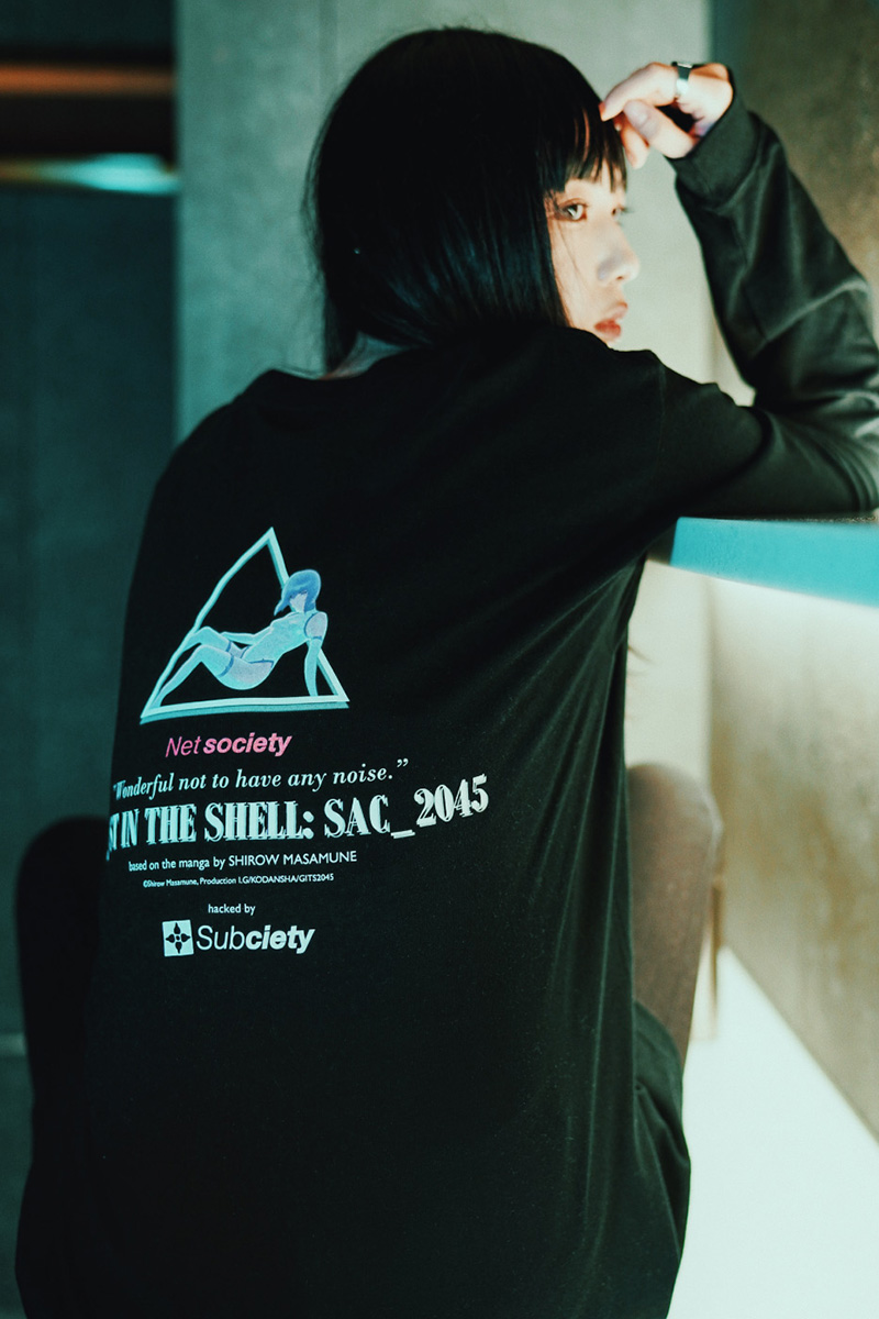 Subcietyx攻殻機動隊 Cyberbrain L/S TEE SHIRT BLACK