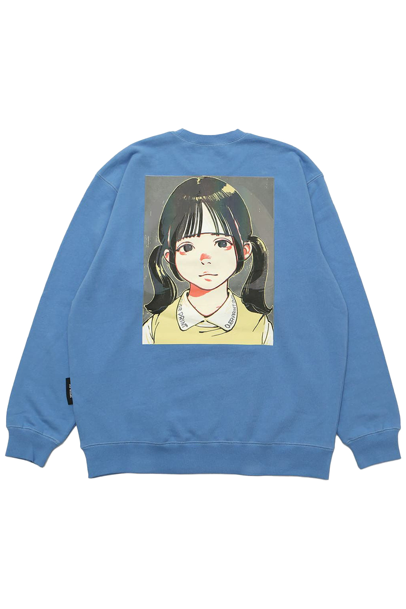 【お問い合わせ商品】over print(オーバープリント) POP ART BOX LOGO sweatshirts Ver:18(改) - Blue