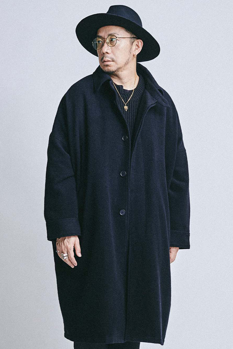 MUSIC SAVED MY LIFE (MSML) WOOL MAX COAT BLACK