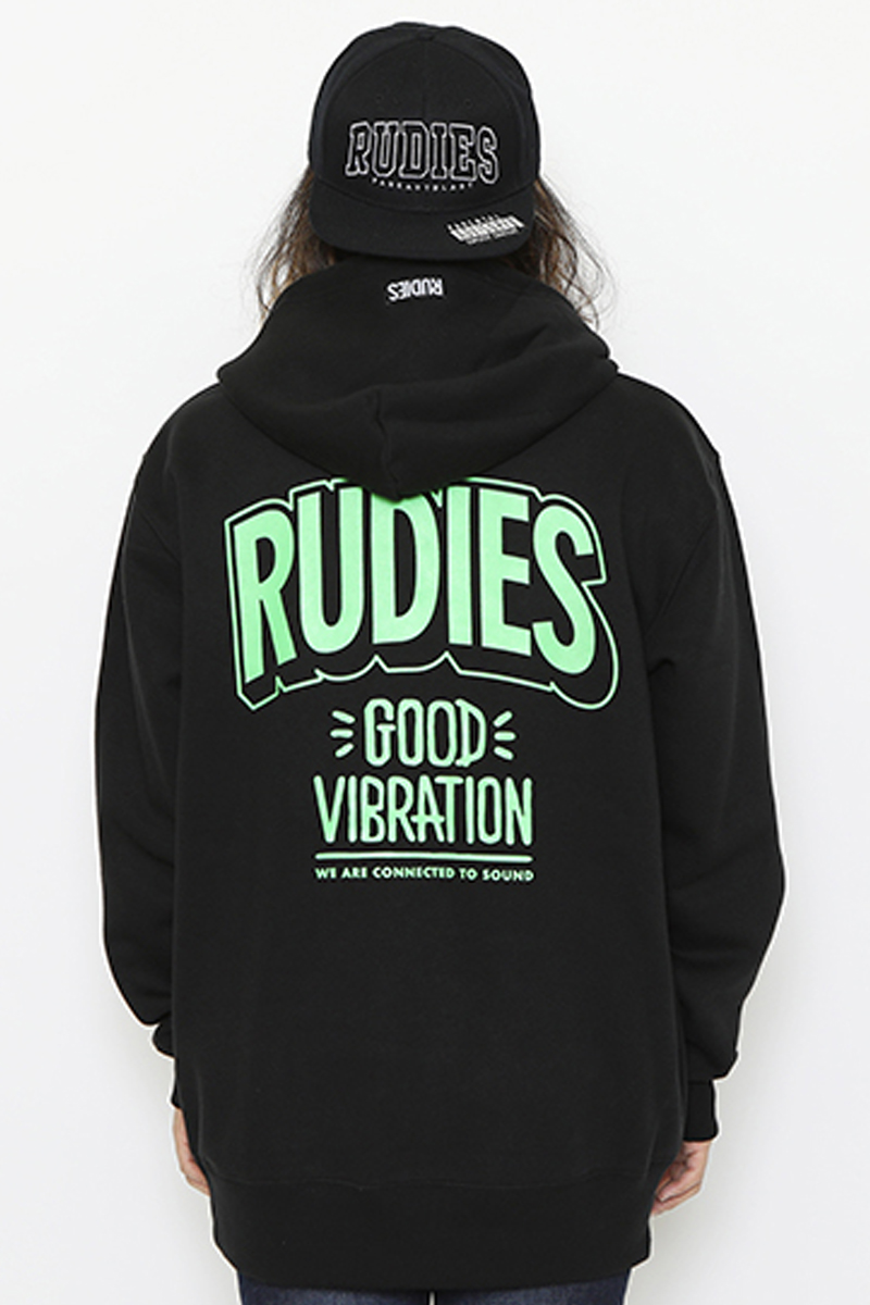 RUDIE'S GOOD VIBRATION HOOD SWEAT BLACK
