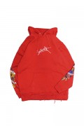 GoneR (ゴナー) GR19PK002 Rose Sleeve Sweat Parka Red