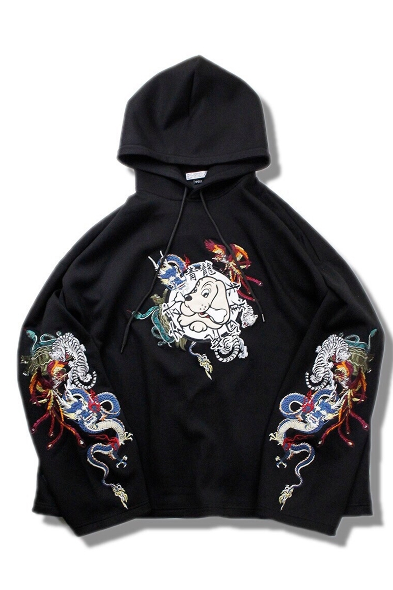 GALFY 神YABAI BIGパーカー BLACK / ロックファッション GALFY 神YABAI BIGパーカー BLACK / ロックファッション