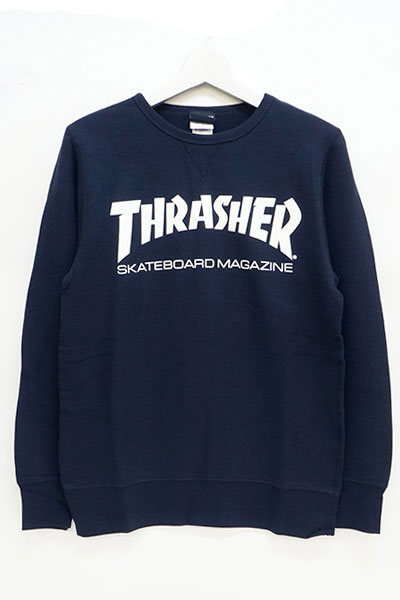 THRASHER TH8401FT MAG FRENCH TERRY CREW SWEAT DEEP NAVY