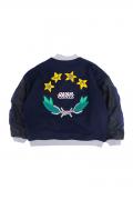 over print (オーバープリント) Melton MA-1 jacket - Navy
