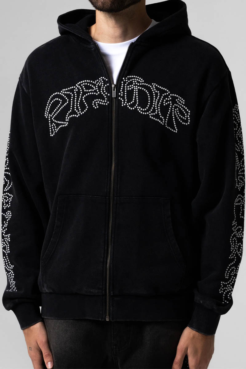 RIPNDIP (リップンディップ) Pretty Flacko Zip Hoodie - Black Vintage Wash